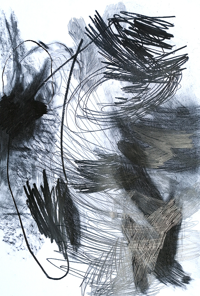 remnants, drawings, charcoal, graphit, paper, 2020 Offenbach